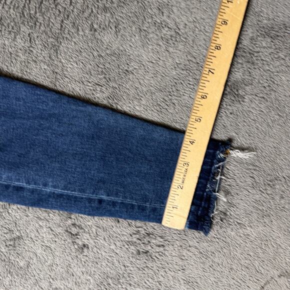 Spanx Distressed Skinny Denim Blue Jeans Jeggings Elastic Waist Raw Medium Tall - Picture 5 of 8
